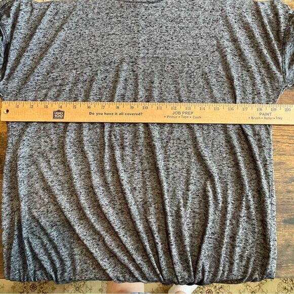 ROCK & REPUBLIC MEDIUM TIE FRONT BLOUSE BLACK/DARK GRAY - Picture 7 of 7